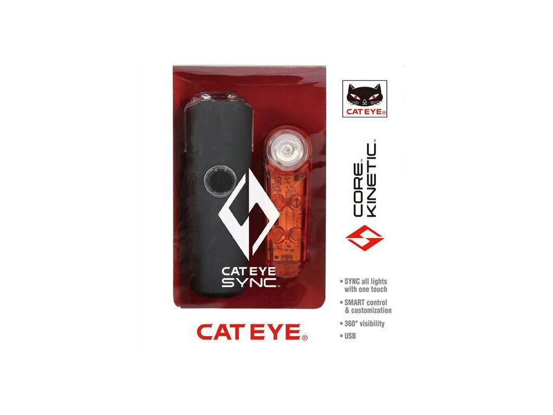 Cateye Sync Set Core & Kinetic Front & Rear Set click to zoom image